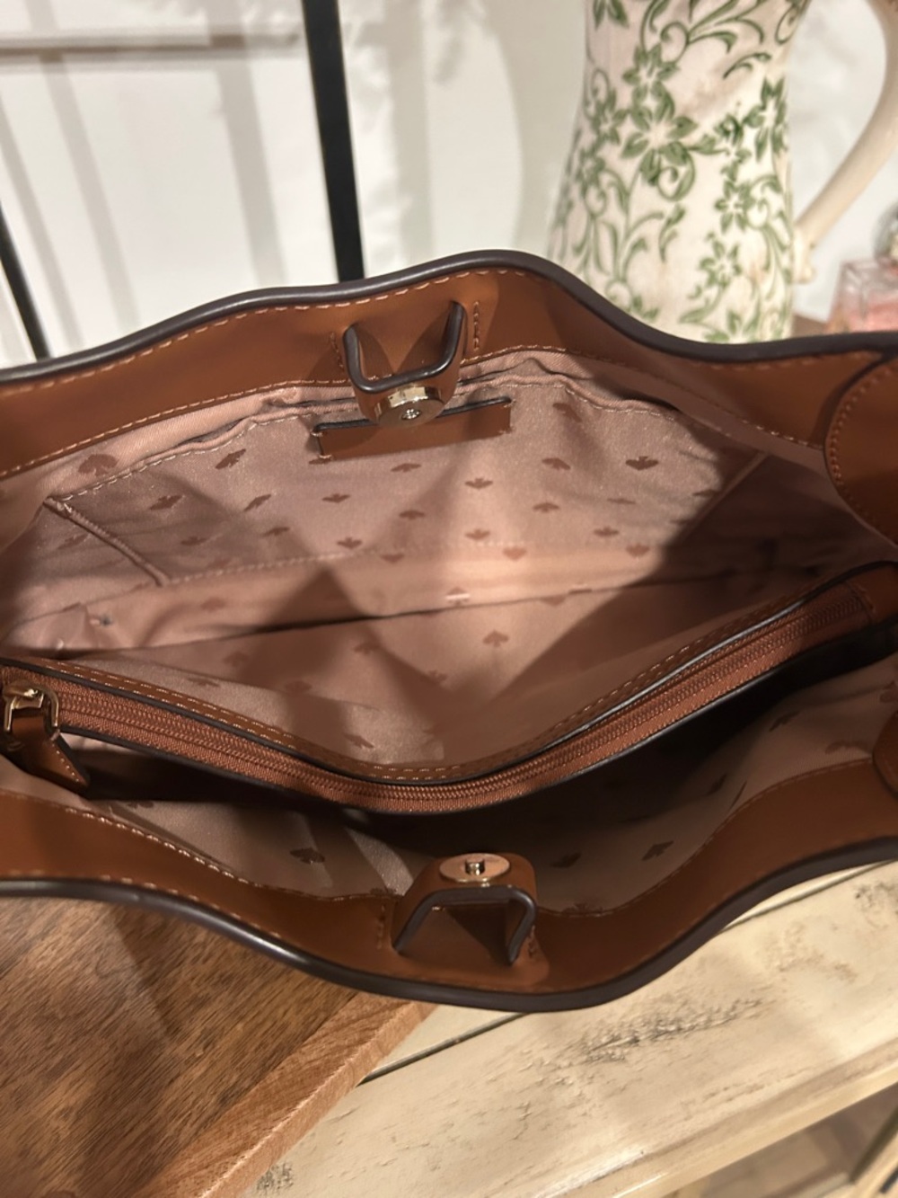 NWOT Kate Spade Tan/Cognac Leather Shoulder Bag - Picture 5 of 5